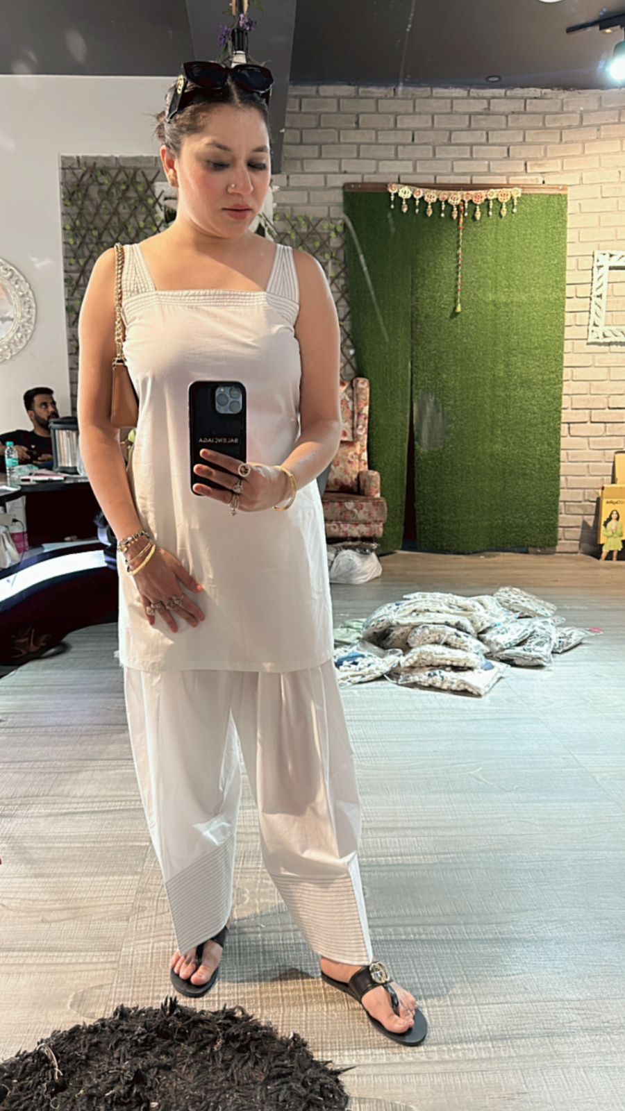 White Farsi salwar kurta set