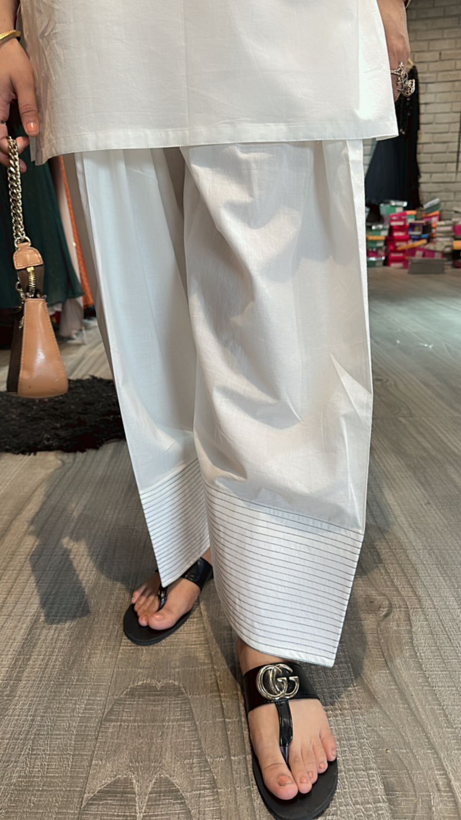 White Farsi salwar kurta set