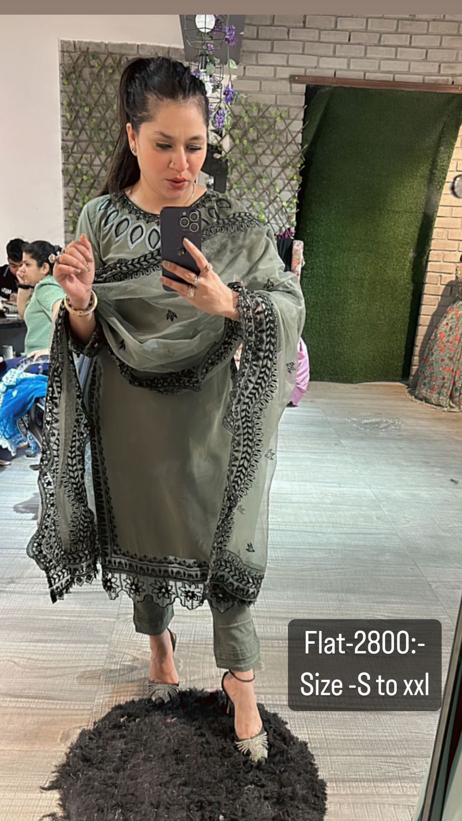 Mirza Diaries olive green suit