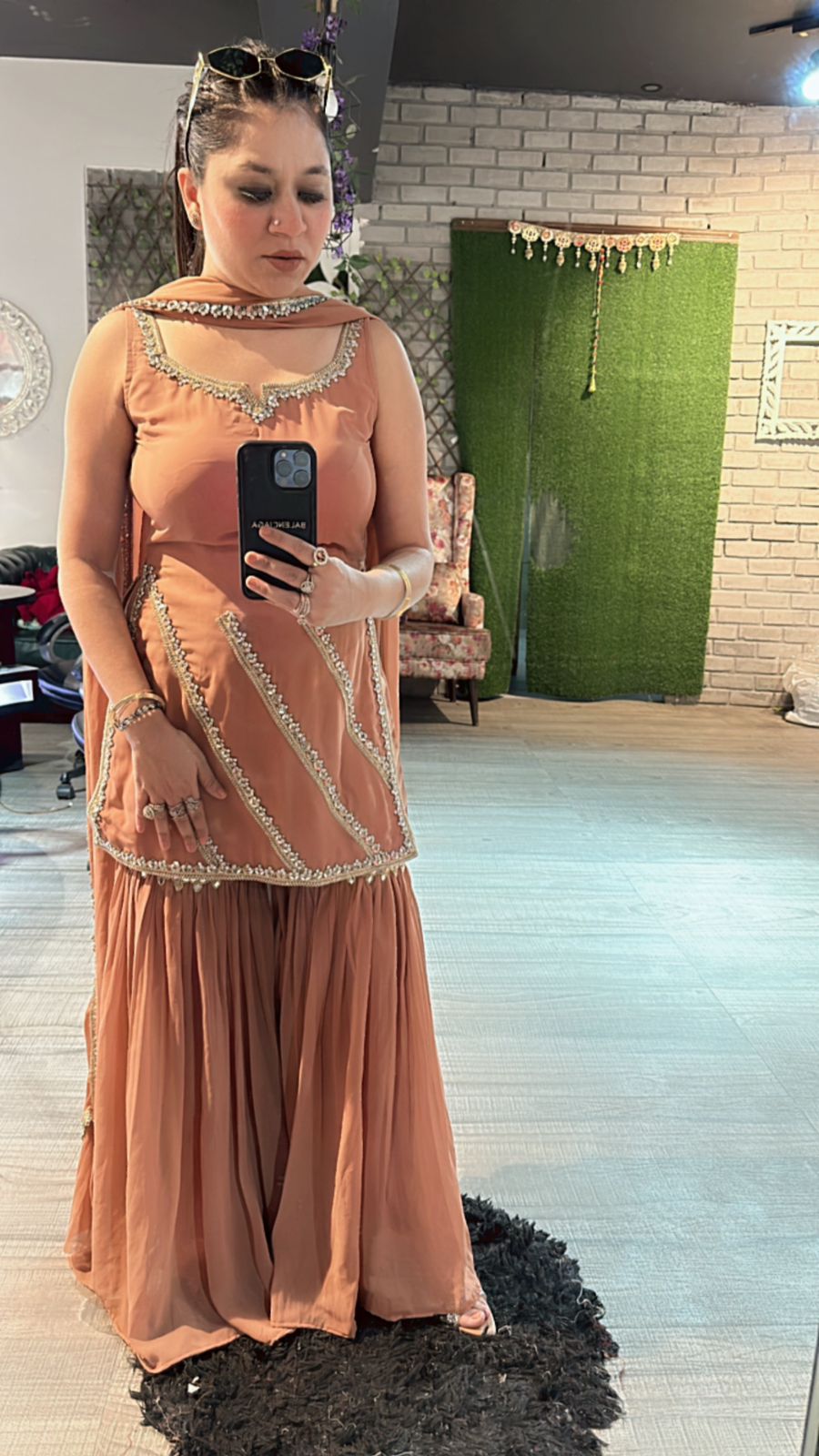Libas Rust Mirror sharara