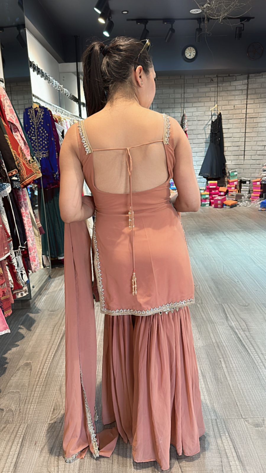 Libas Rust Mirror sharara