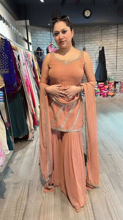 Libas Rust Mirror sharara