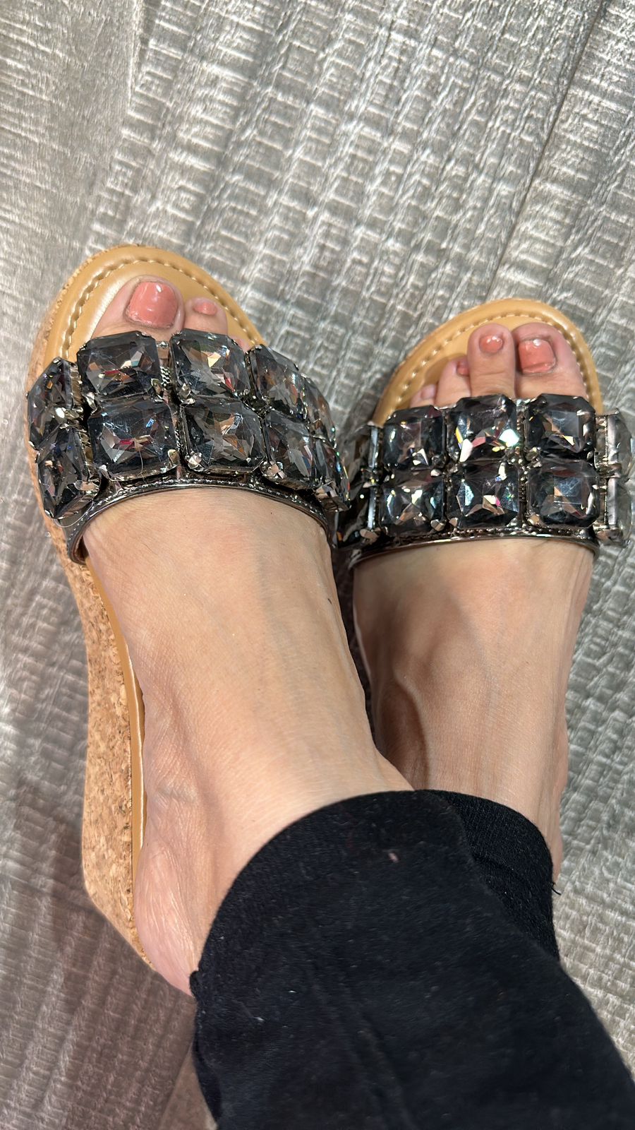 Stud Grey wedges