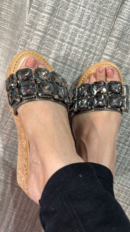Stud Grey wedges