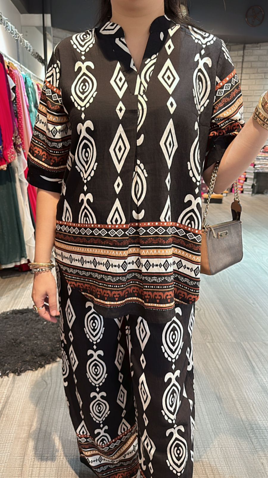 Mexico Black printed cordset