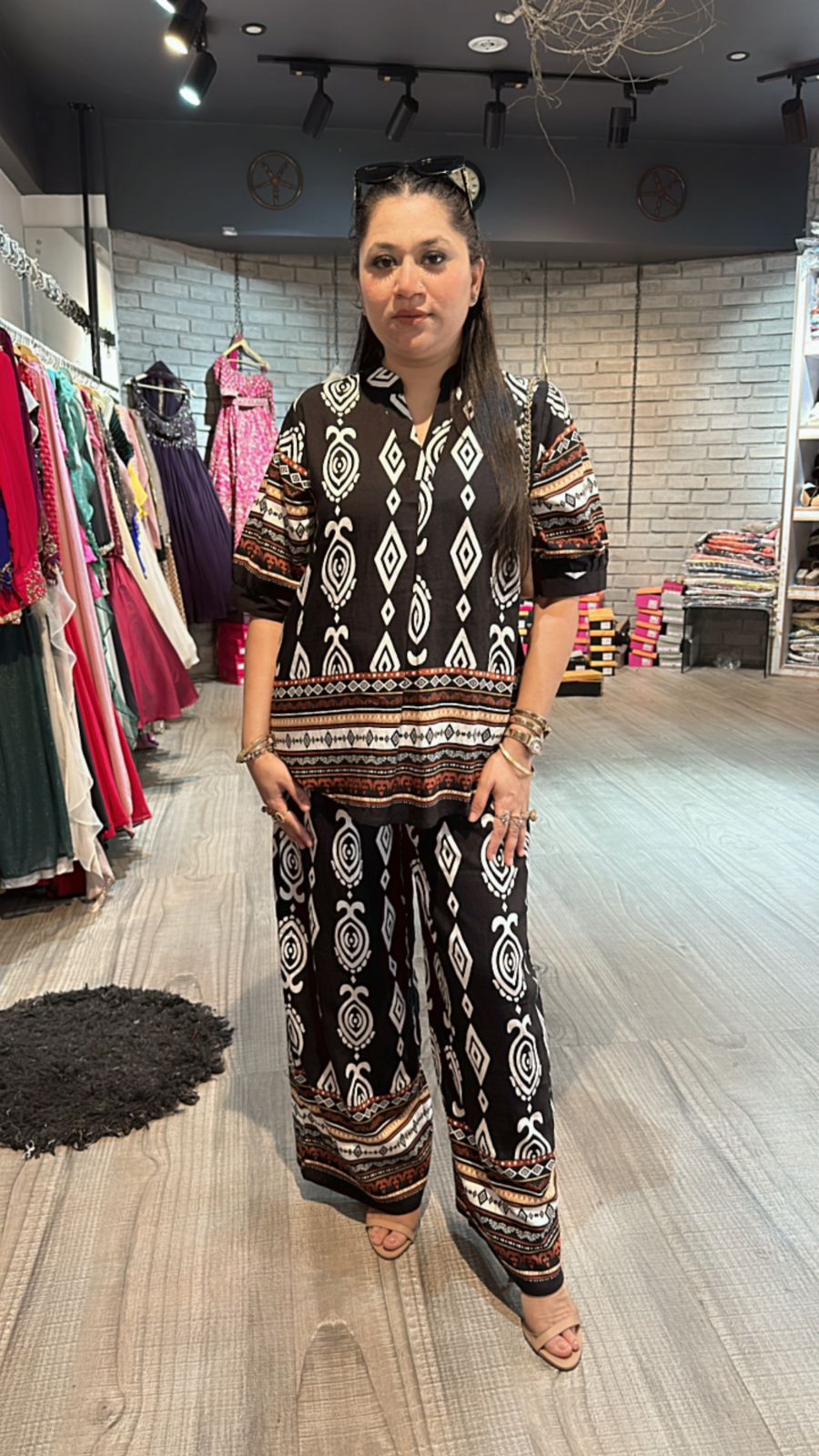 Mexico Black printed cordset