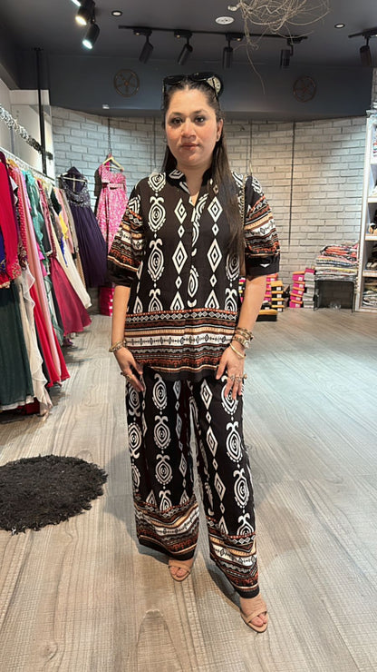 Mexico Black printed cordset