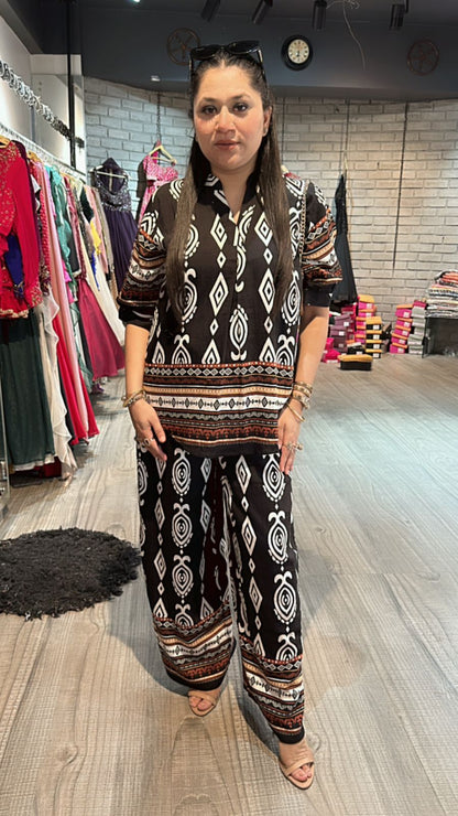 Mexico Black printed cordset