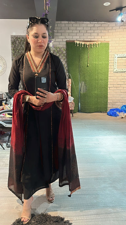 Jodhpuri Black Aline pocket suit