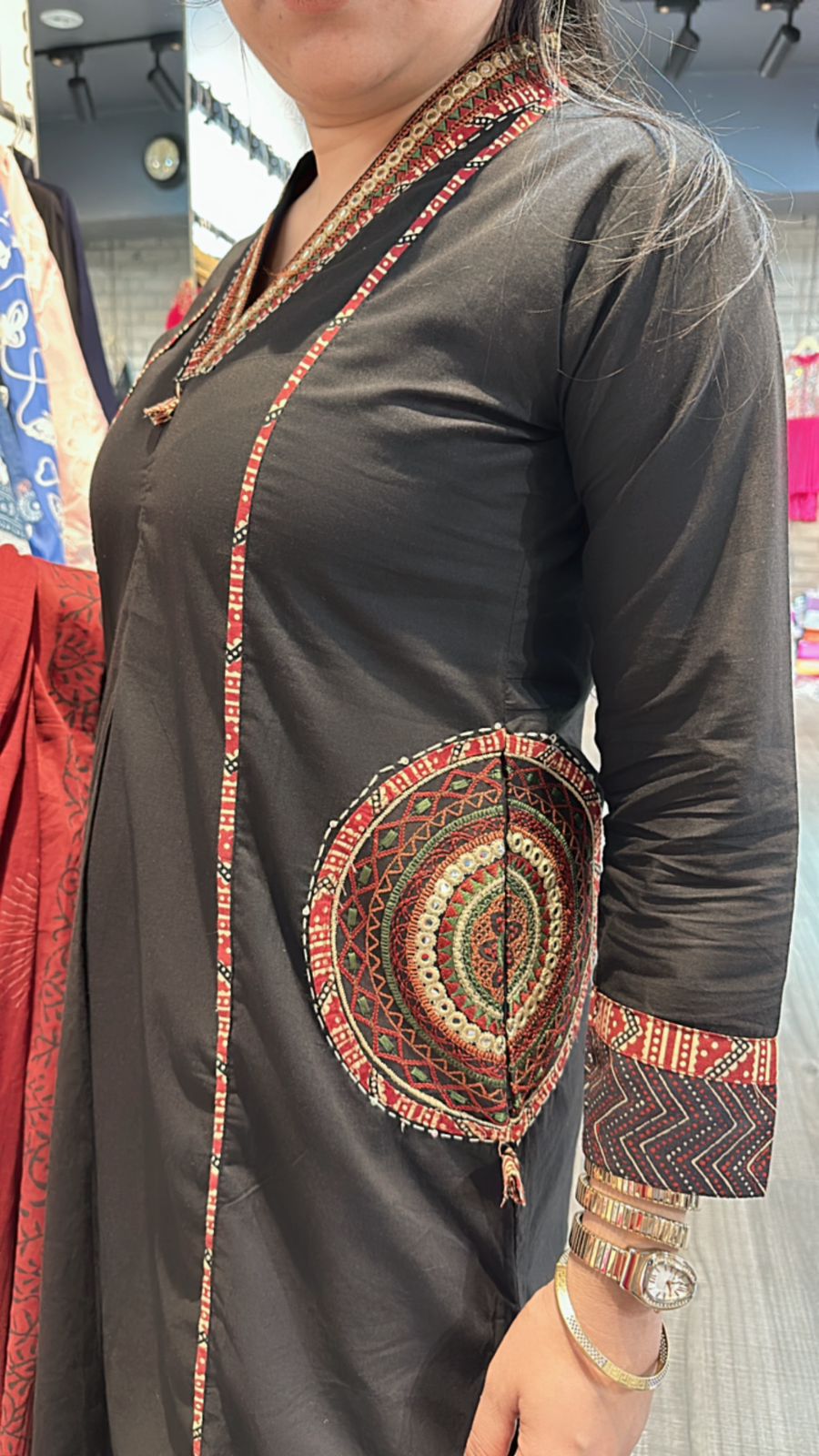 Jodhpuri Black Aline pocket suit