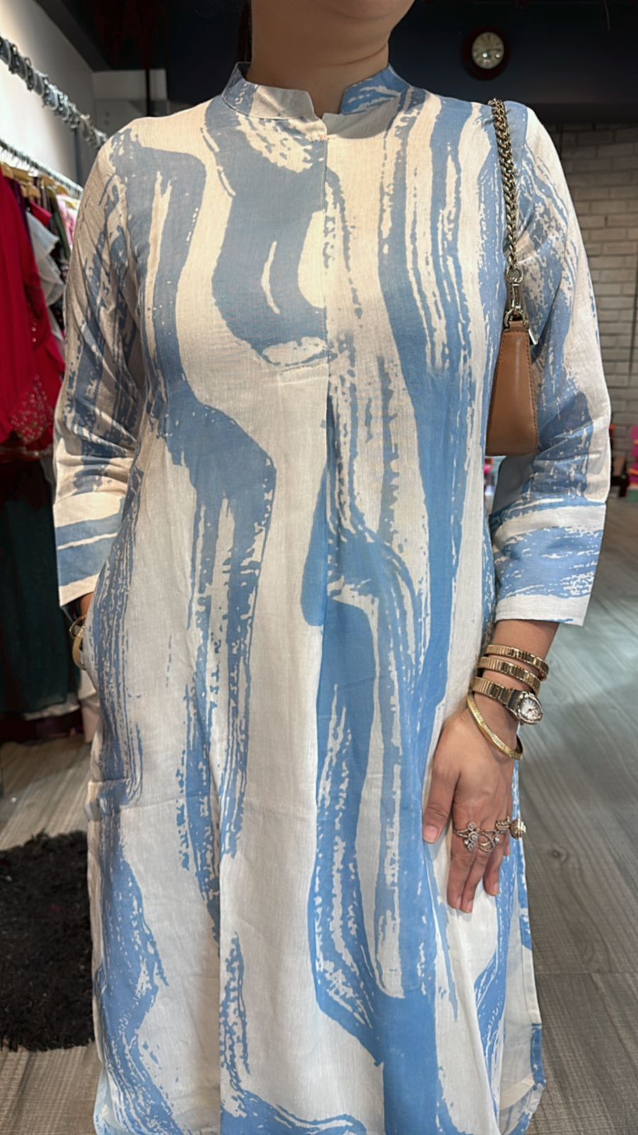 Matte high low kurta set