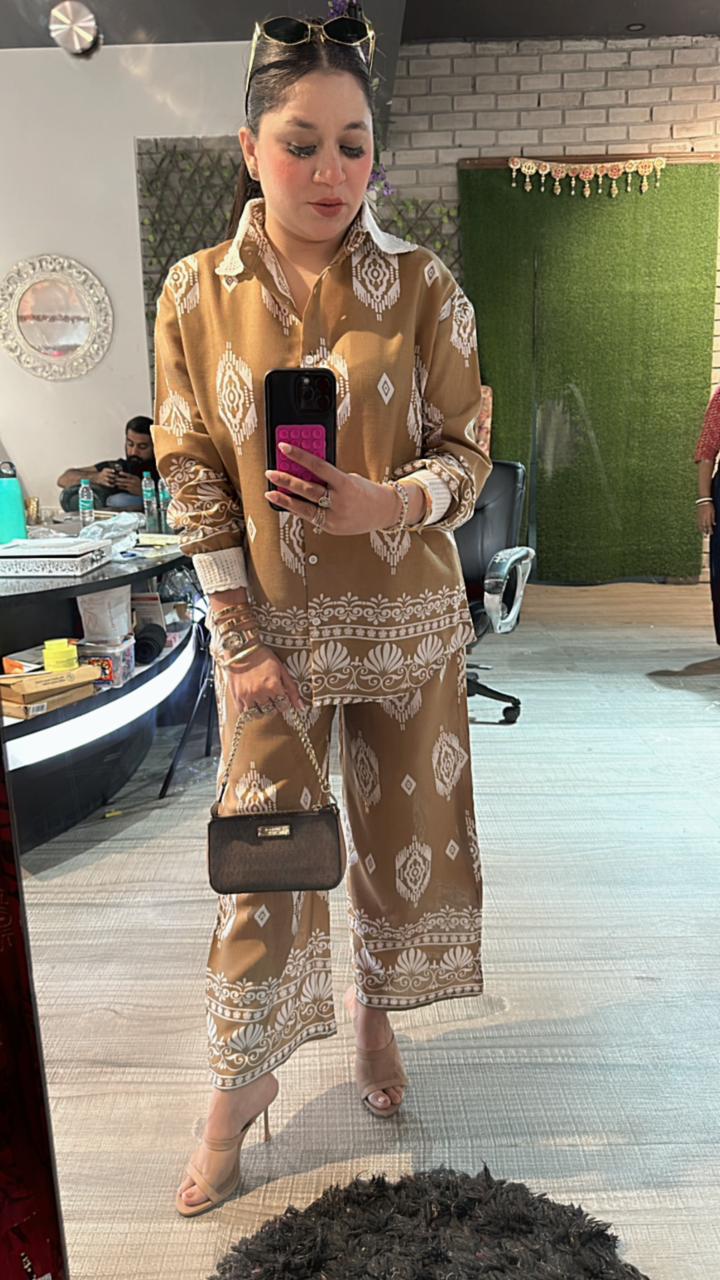 Vietnam Beige printed cordset