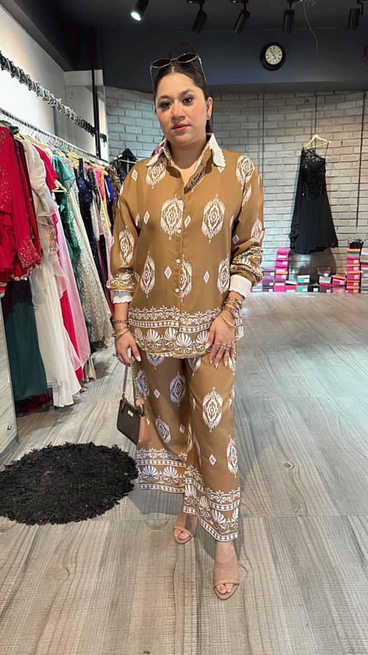 Vietnam Beige printed cordset