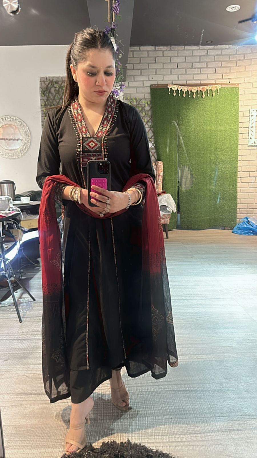 Mishti Black Aline pocket suit