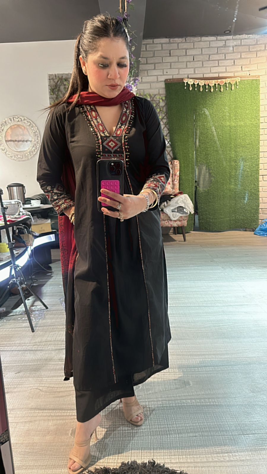 Mishti Black Aline pocket suit