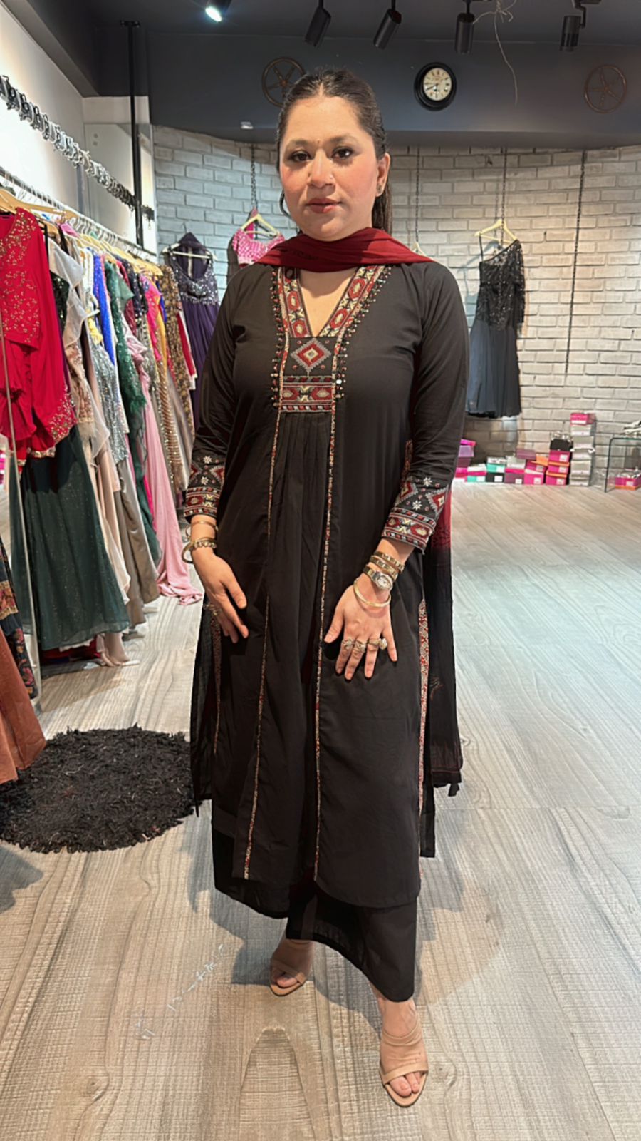 Mishti Black Aline pocket suit