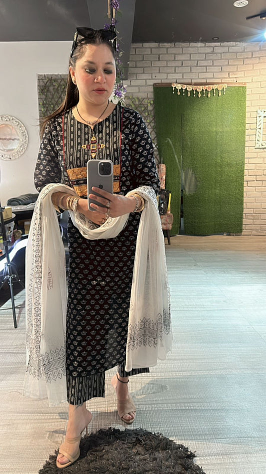 Ajmer Block print suit