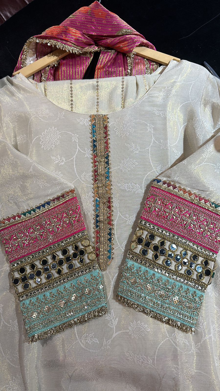 Satrangi Mirror Designer suit