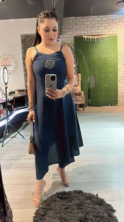 Zeenat Blue Mirror cordset