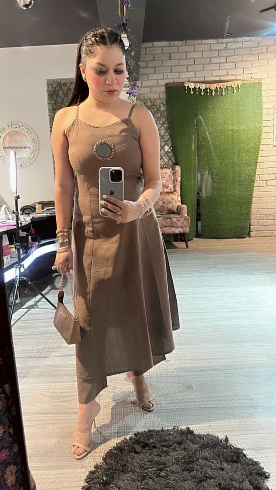 Zeenat coffee Mirror cordset
