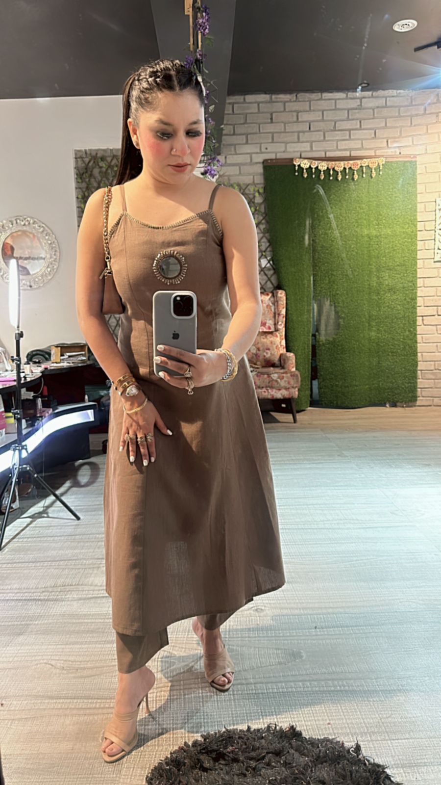 Zeenat coffee Mirror cordset