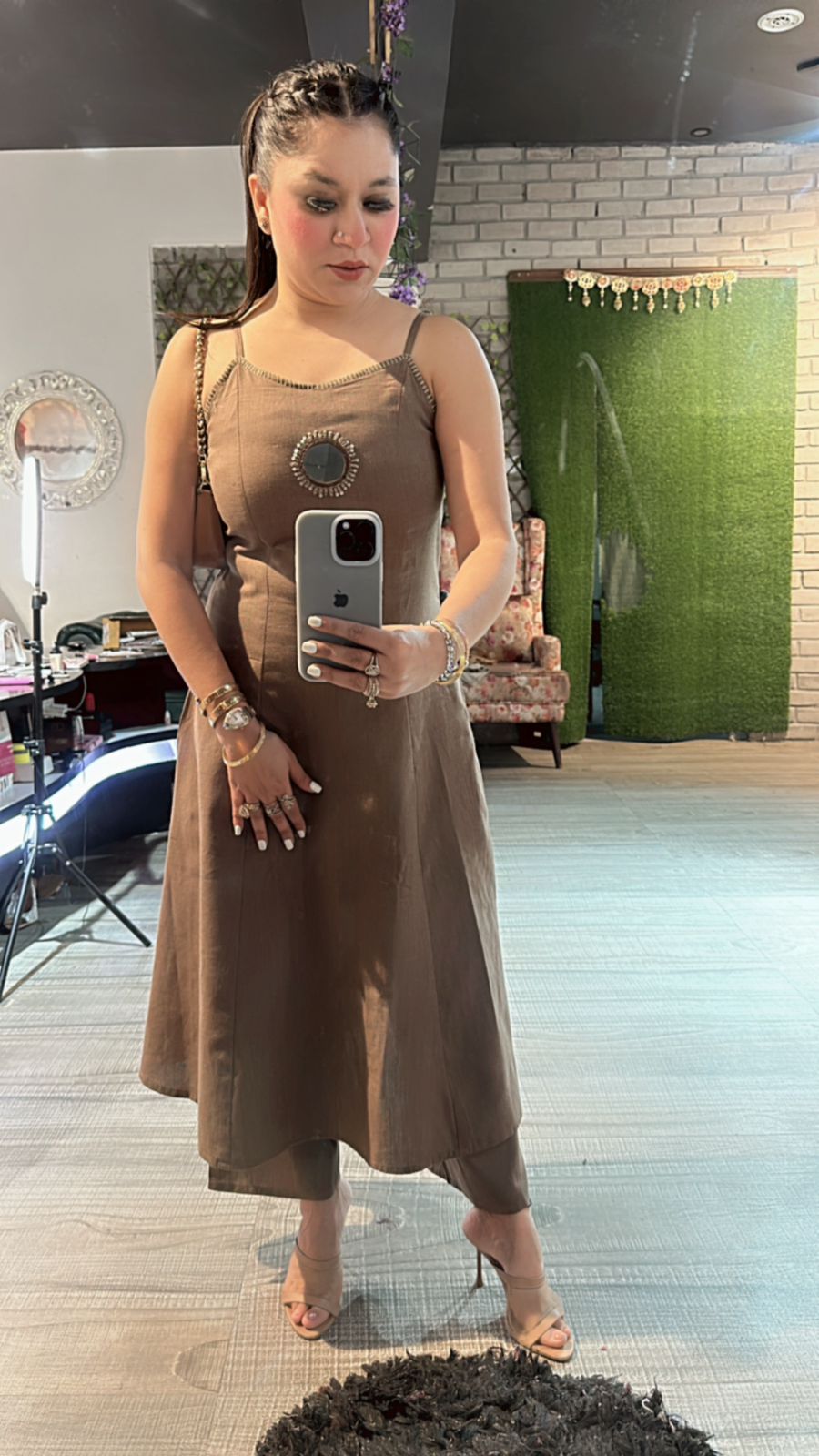 Zeenat coffee Mirror cordset