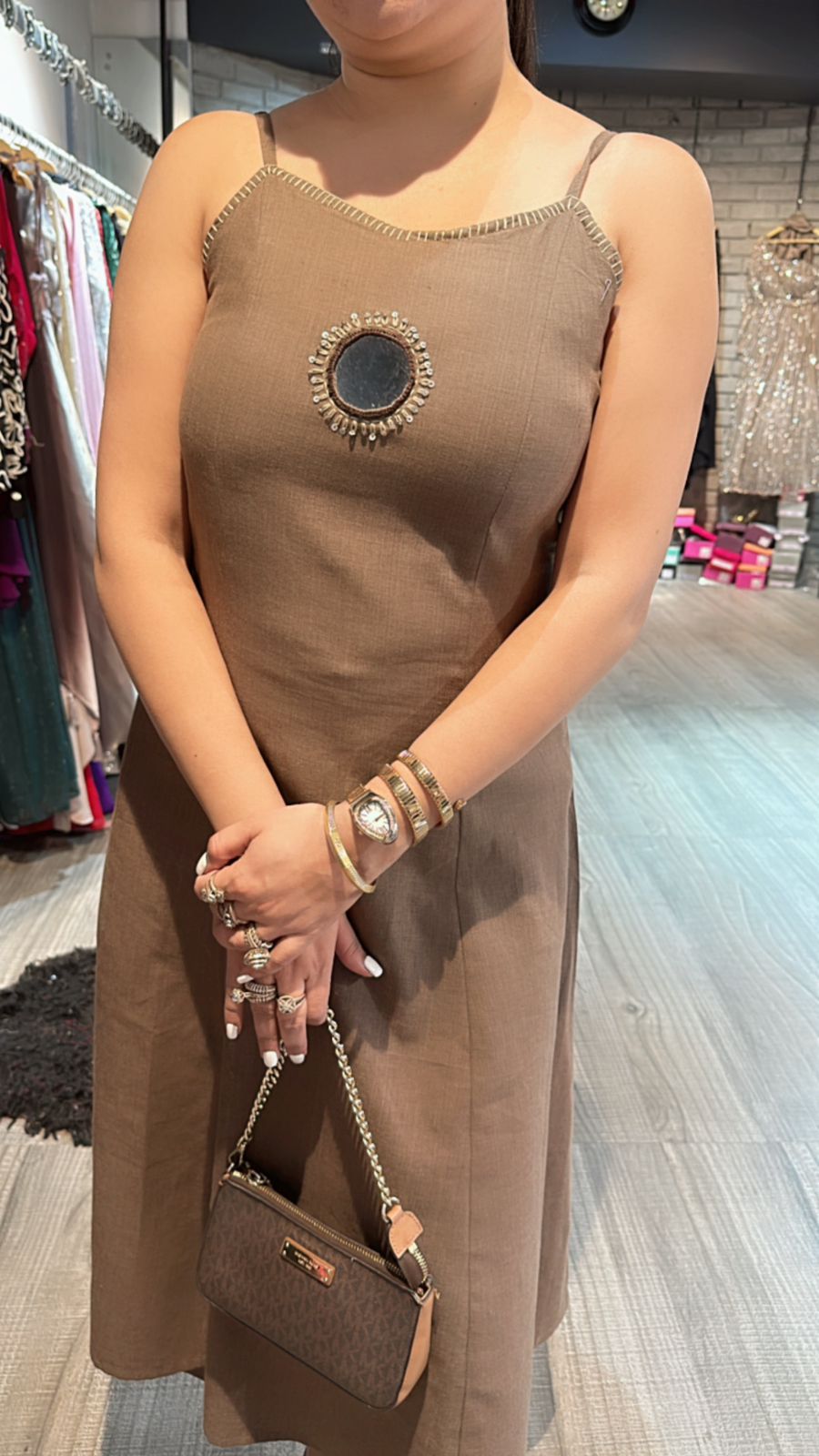 Zeenat coffee Mirror cordset
