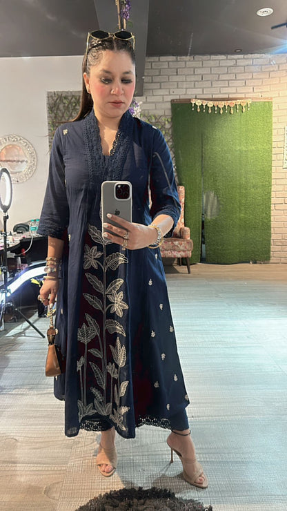 Sapphire Blue Aline pocket cordset