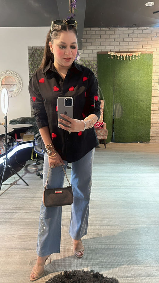 Black Red Heart ♥️ Shirt