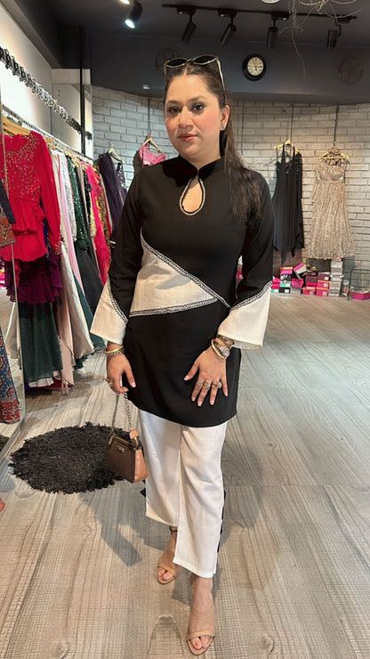 Chess Black & white Cordset