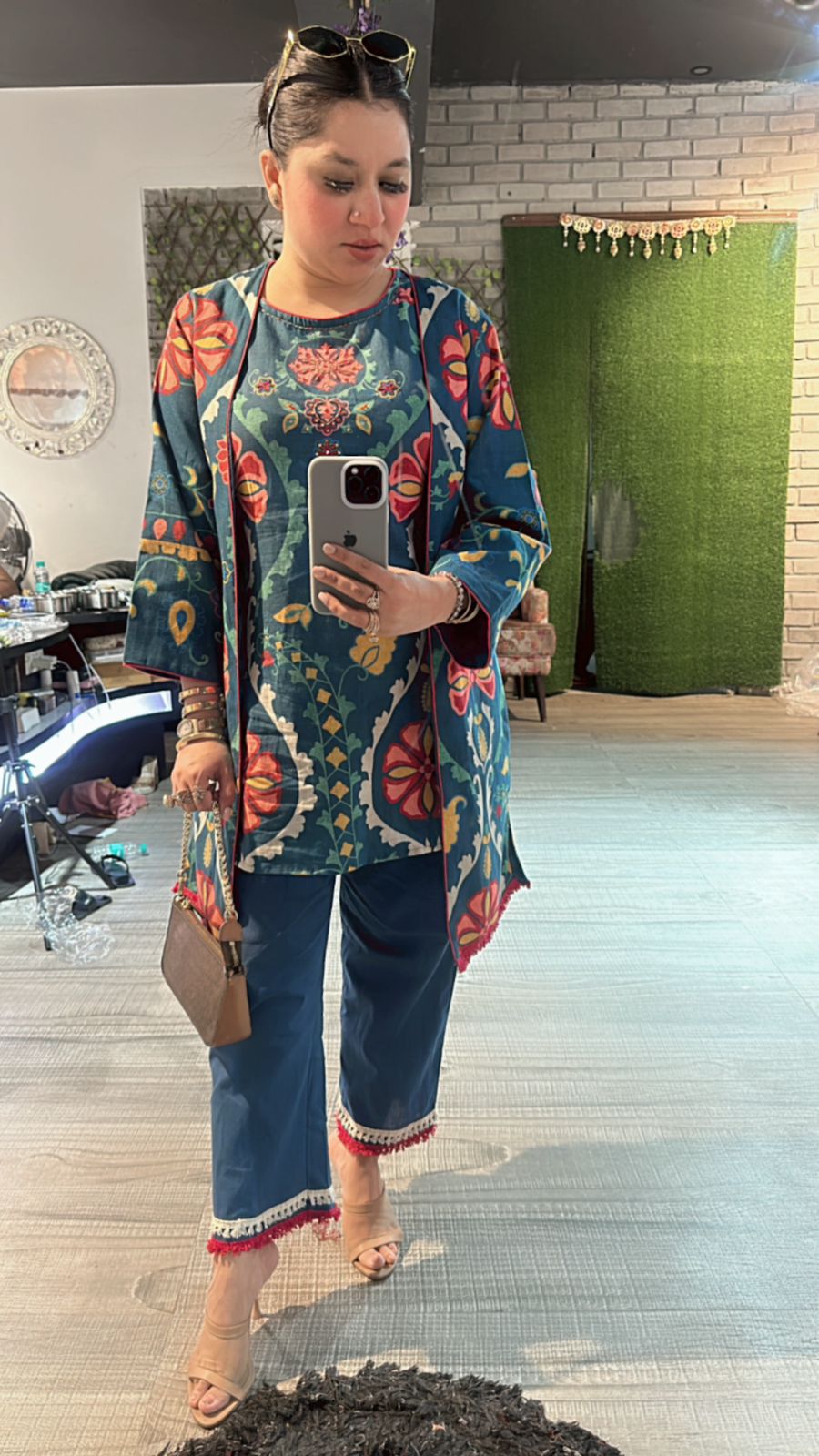 Azaa Teal Blue jacket cordset