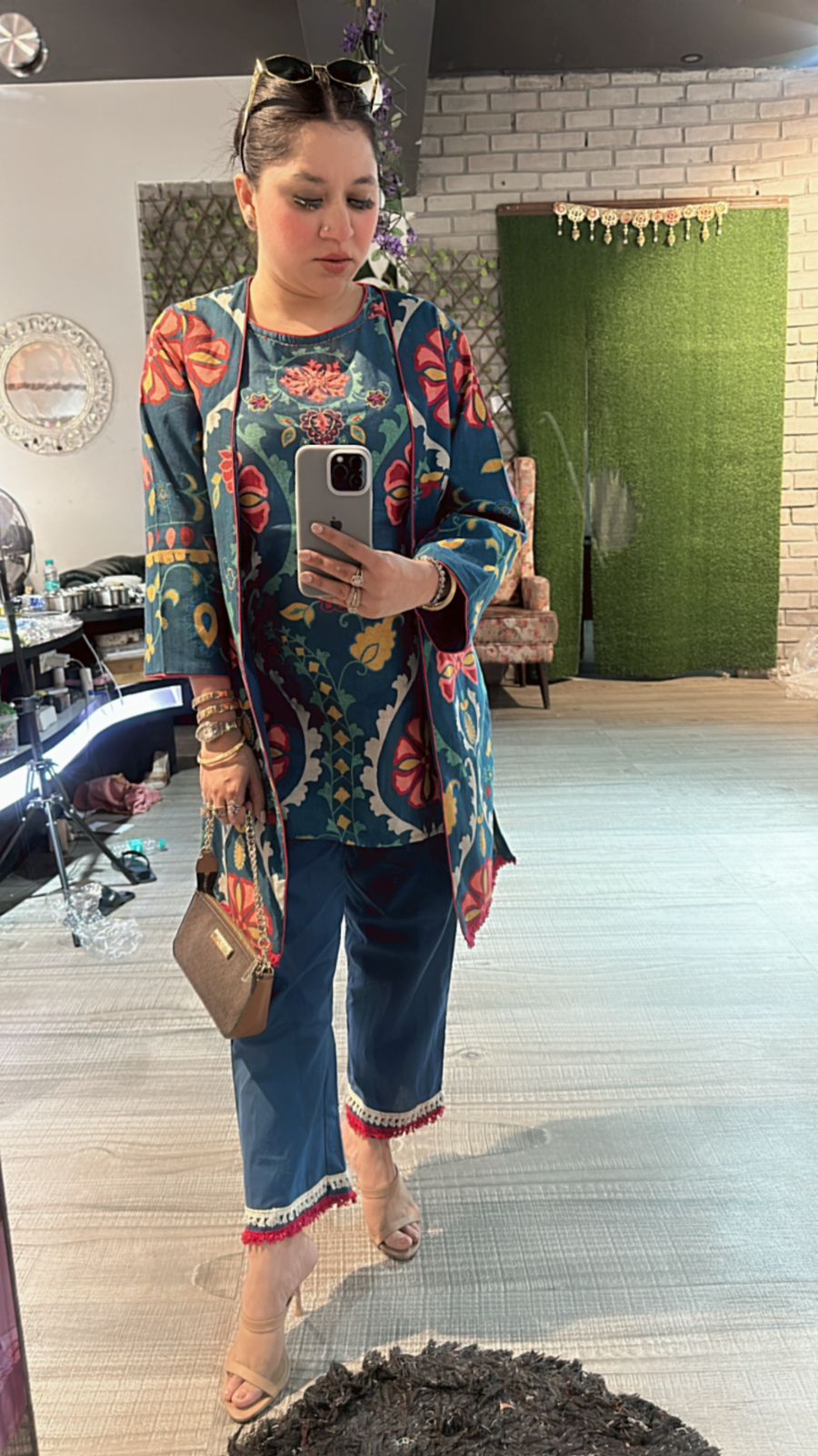 Azaa Teal Blue jacket cordset