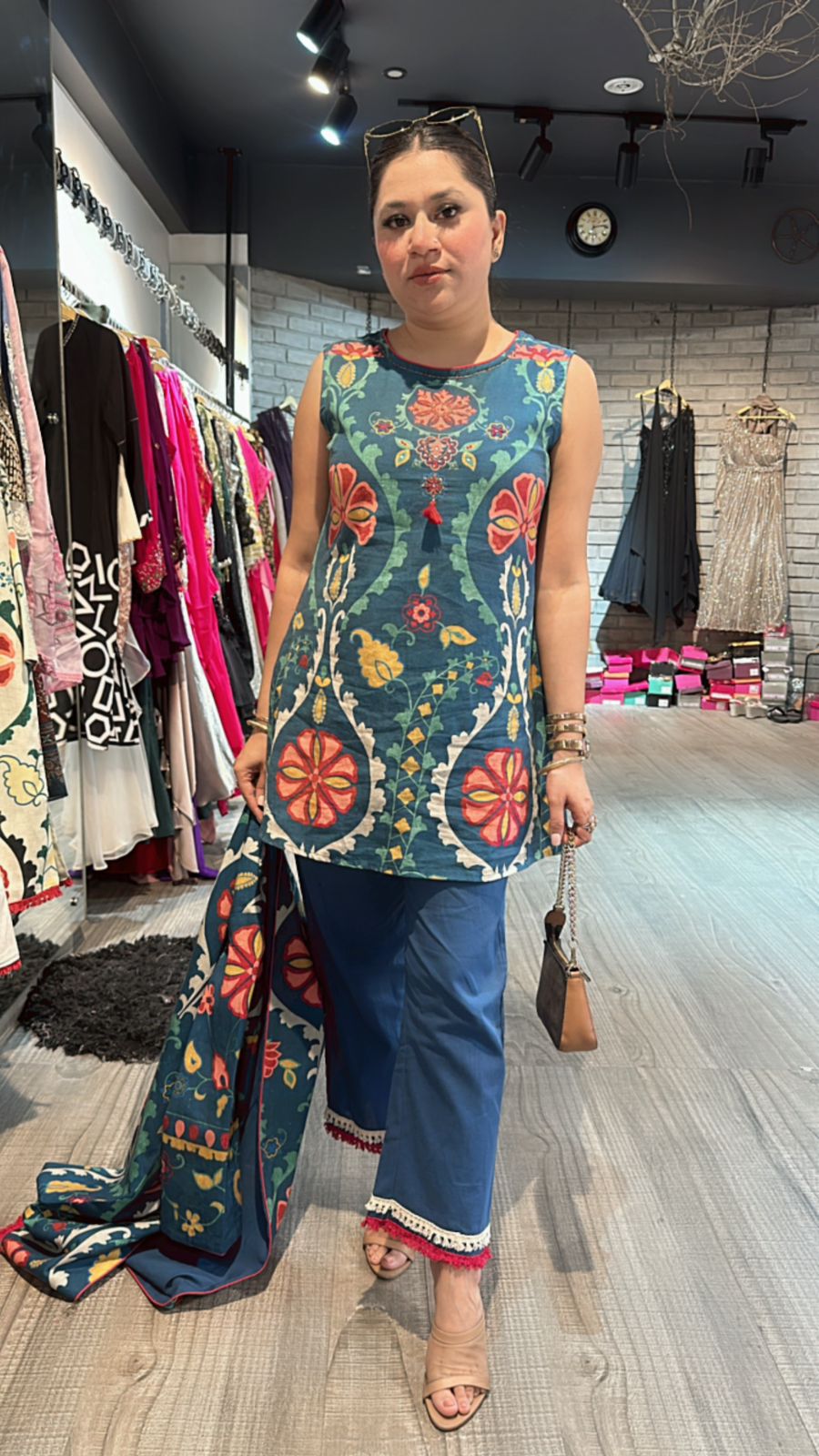 Azaa Teal Blue jacket cordset