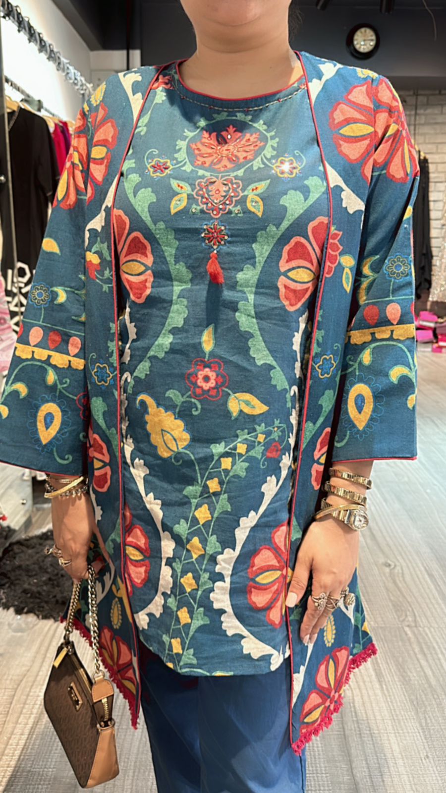 Azaa Teal Blue jacket cordset