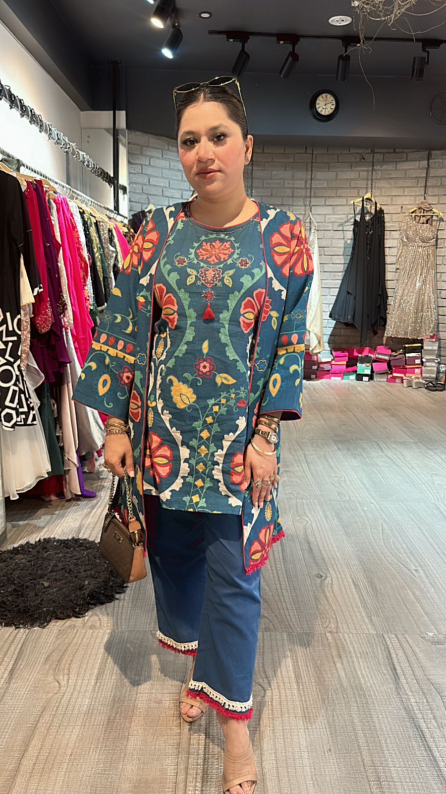 Azaa Teal Blue jacket cordset