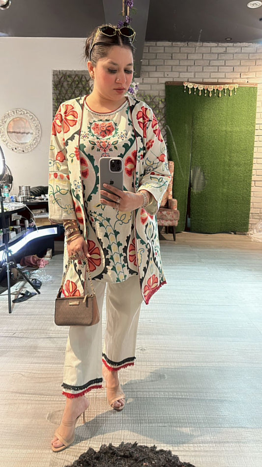 Azaa ivory jacket cordset