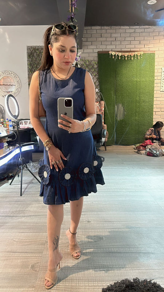 Poppy Navy Blue Denim Dress