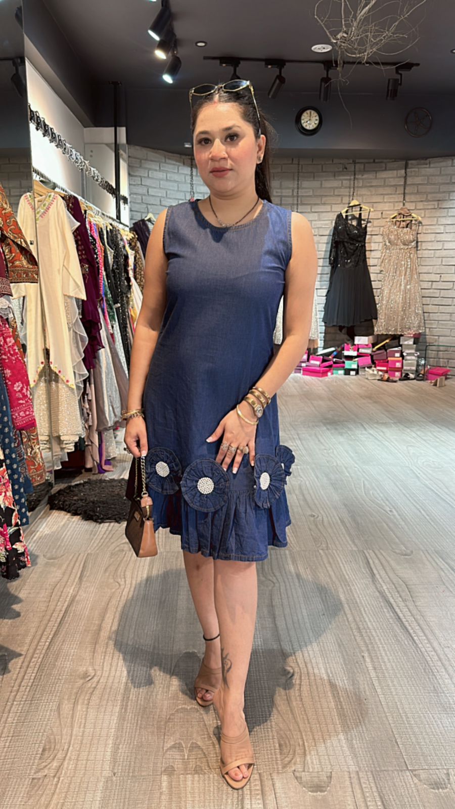 Poppy Navy Blue Denim Dress