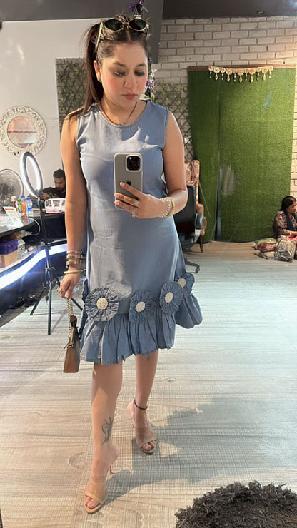 Poppy light Blue Denim Dress