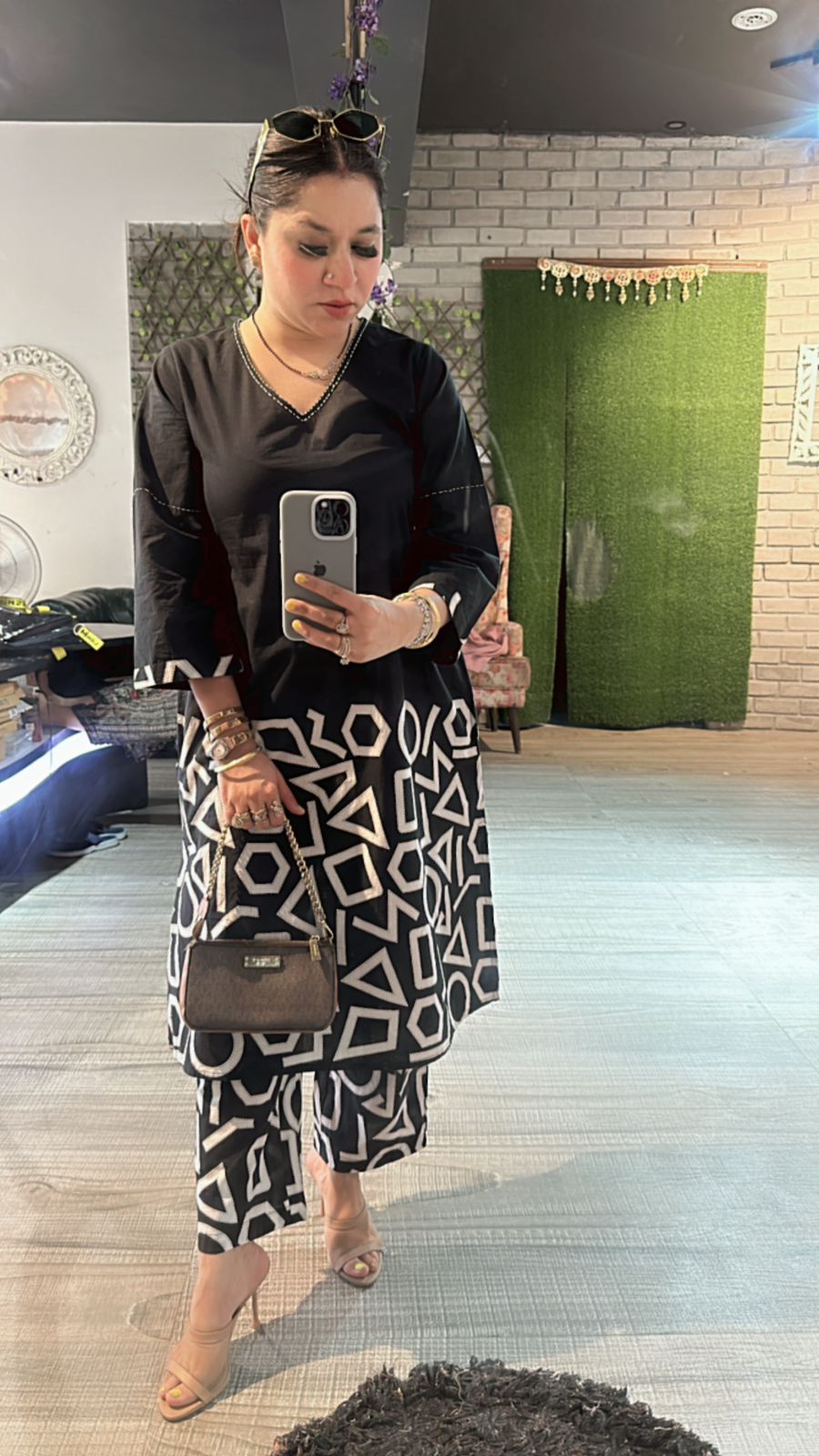 Daily wear Black White cordset