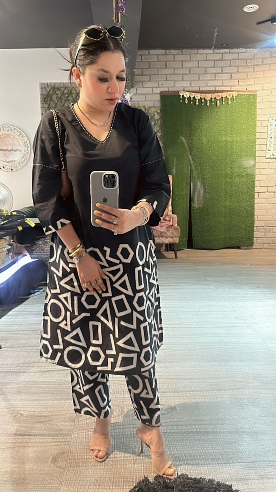 Daily wear Black White cordset