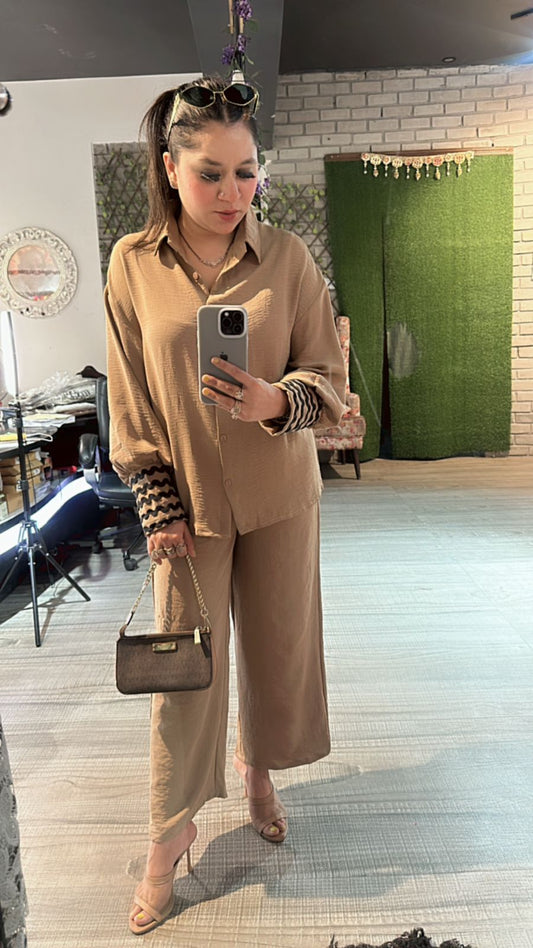 Twitter Beige cordset