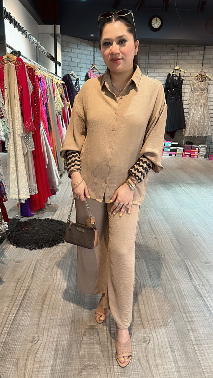 Twitter Beige cordset