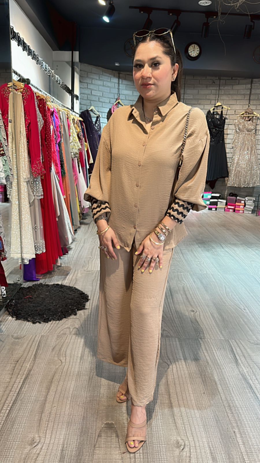 Twitter Beige cordset