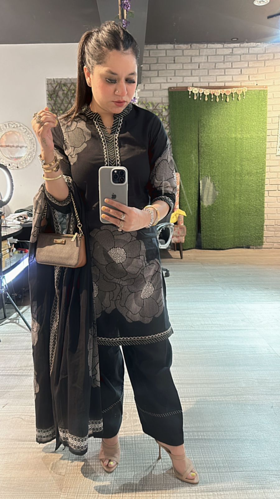 Black Heena Farshi salwar suit