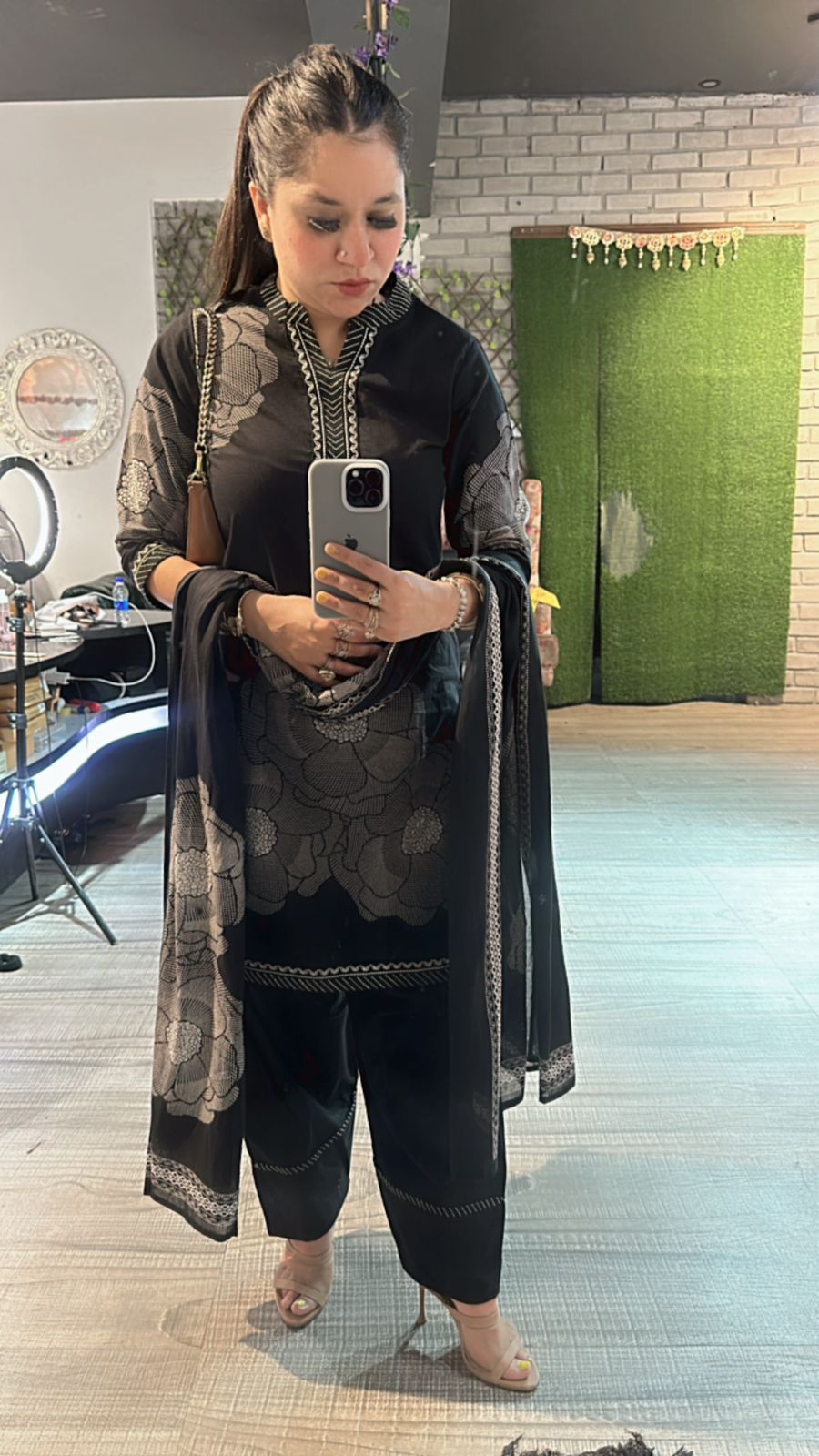 Black Heena Farshi salwar suit