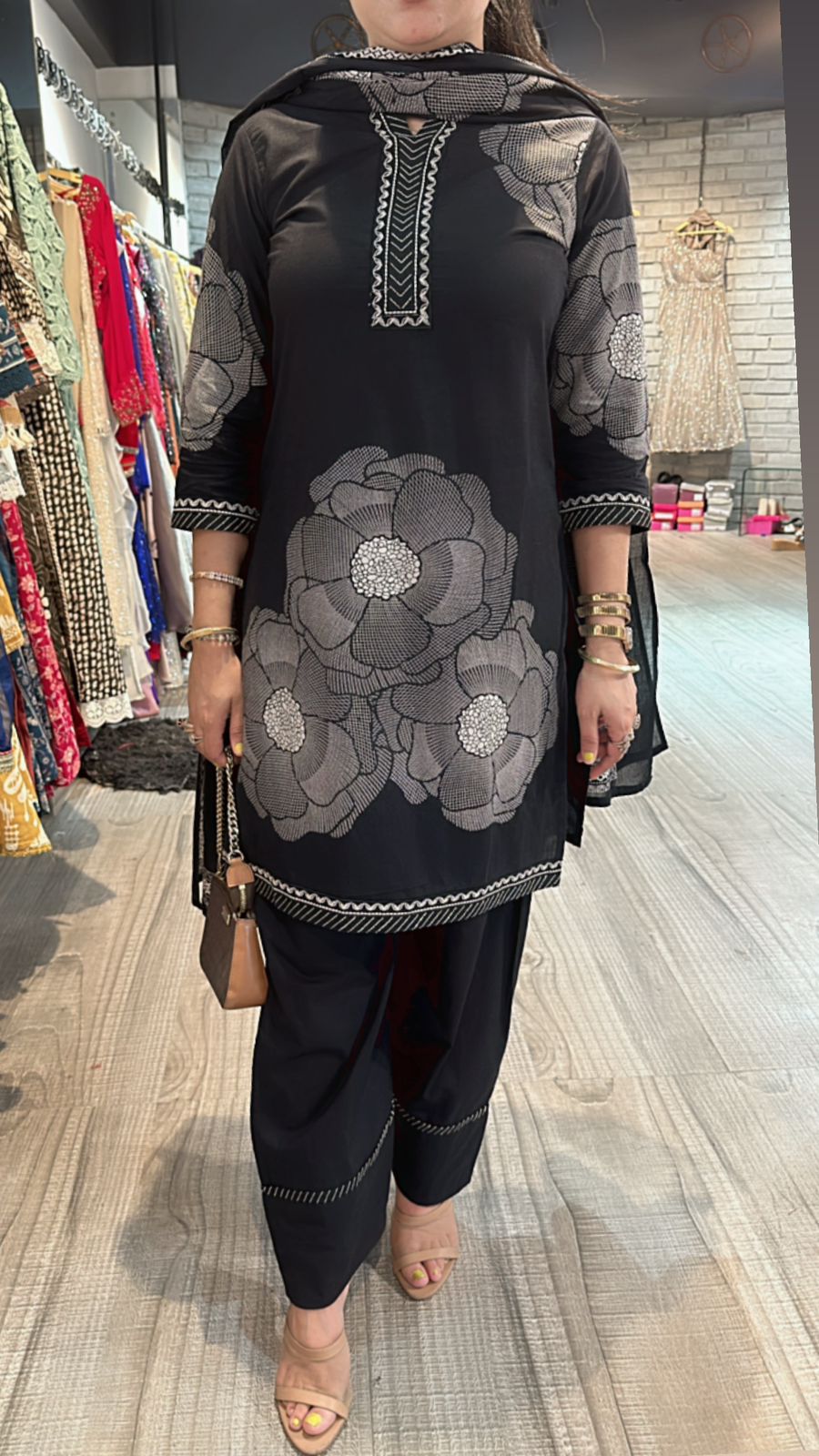 Black Heena Farshi salwar suit