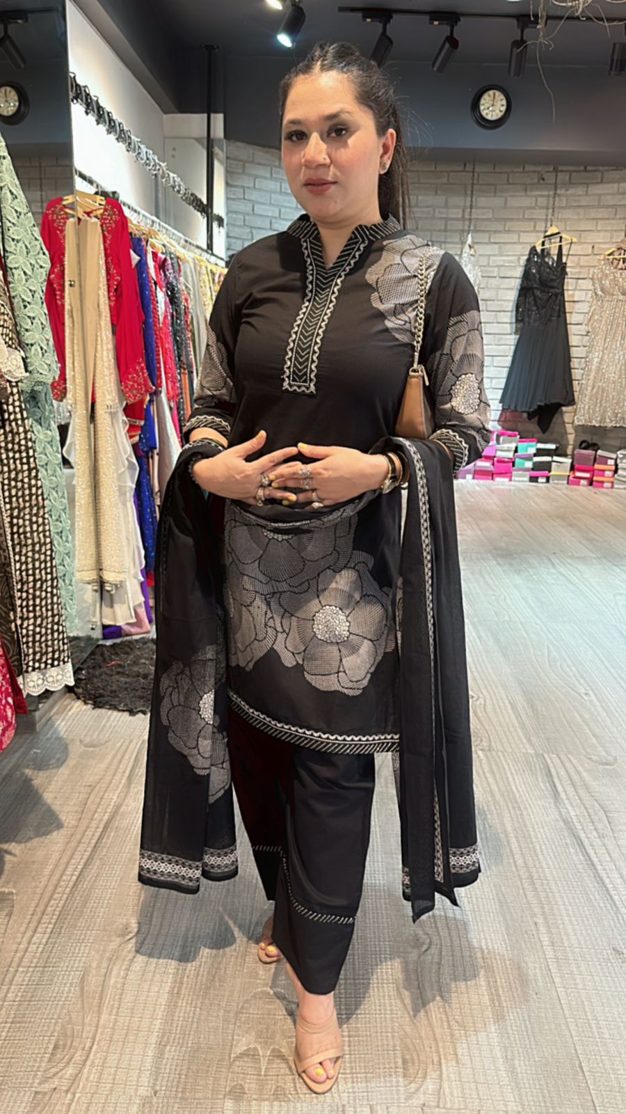 Black Heena Farshi salwar suit