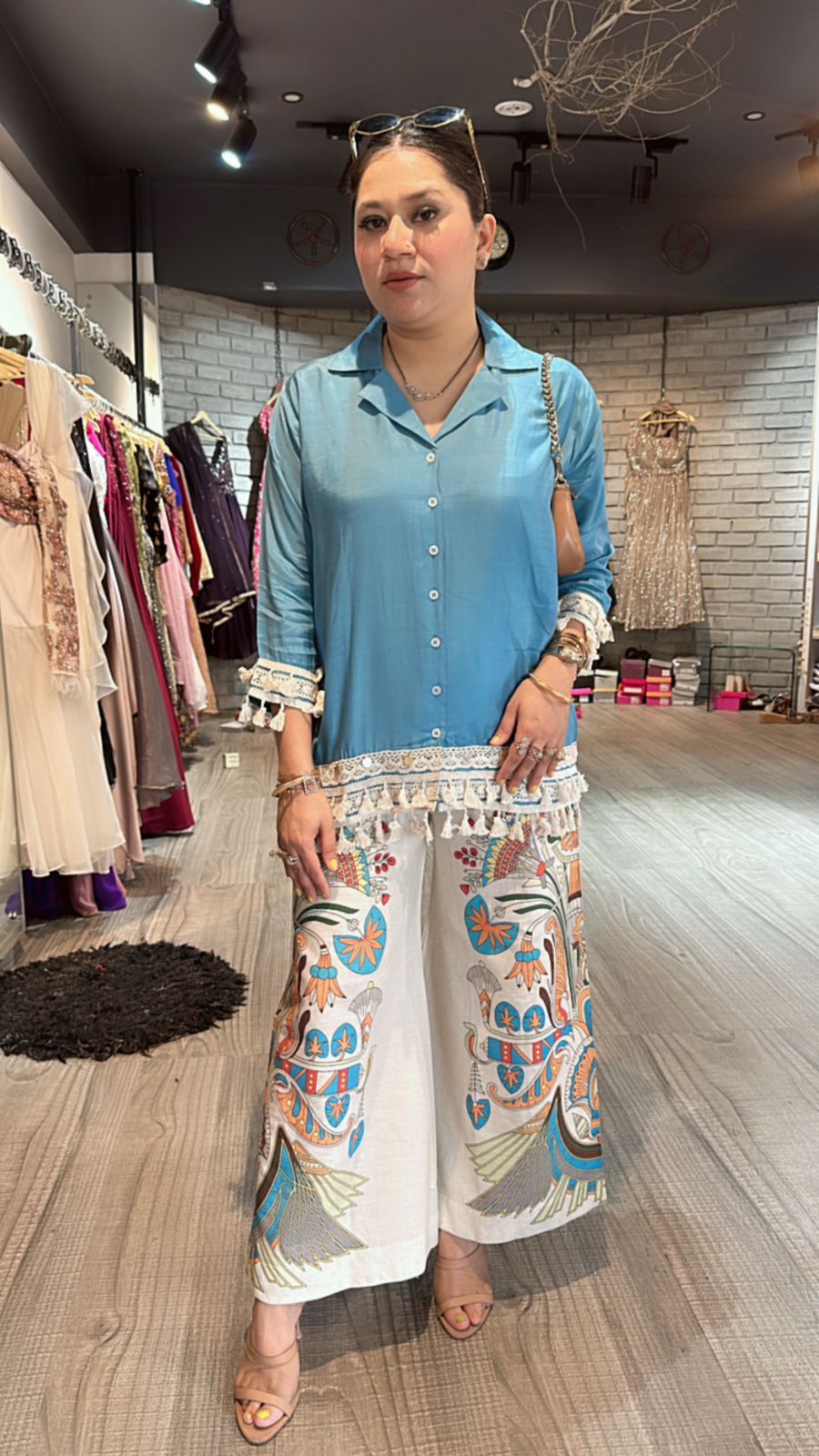 Jhilmil printed pants cordset