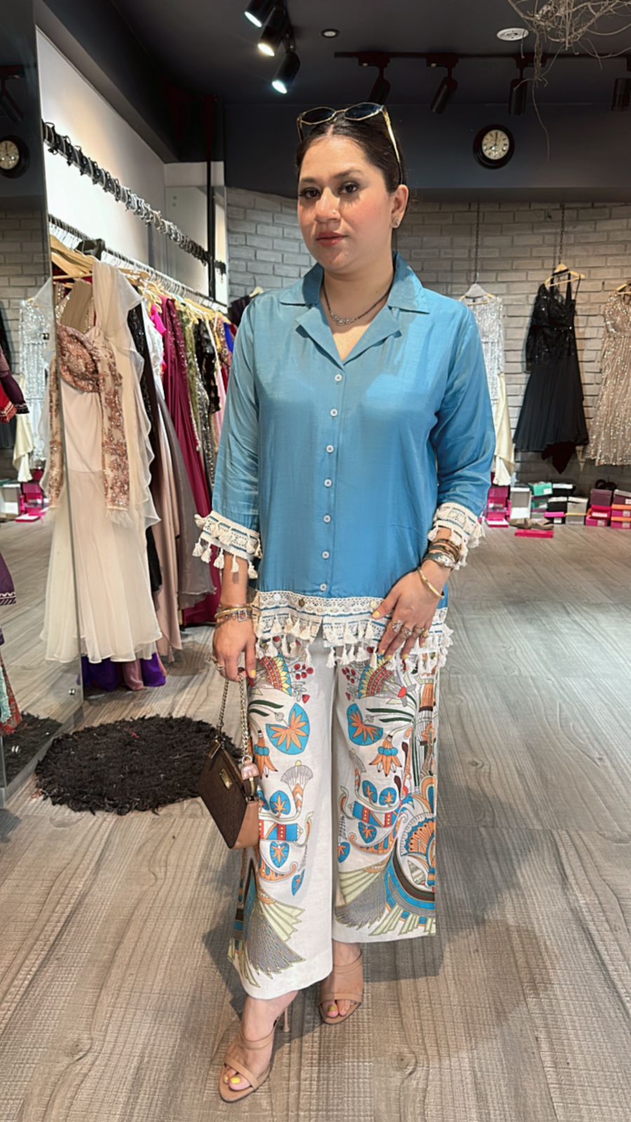 Jhilmil printed pants cordset